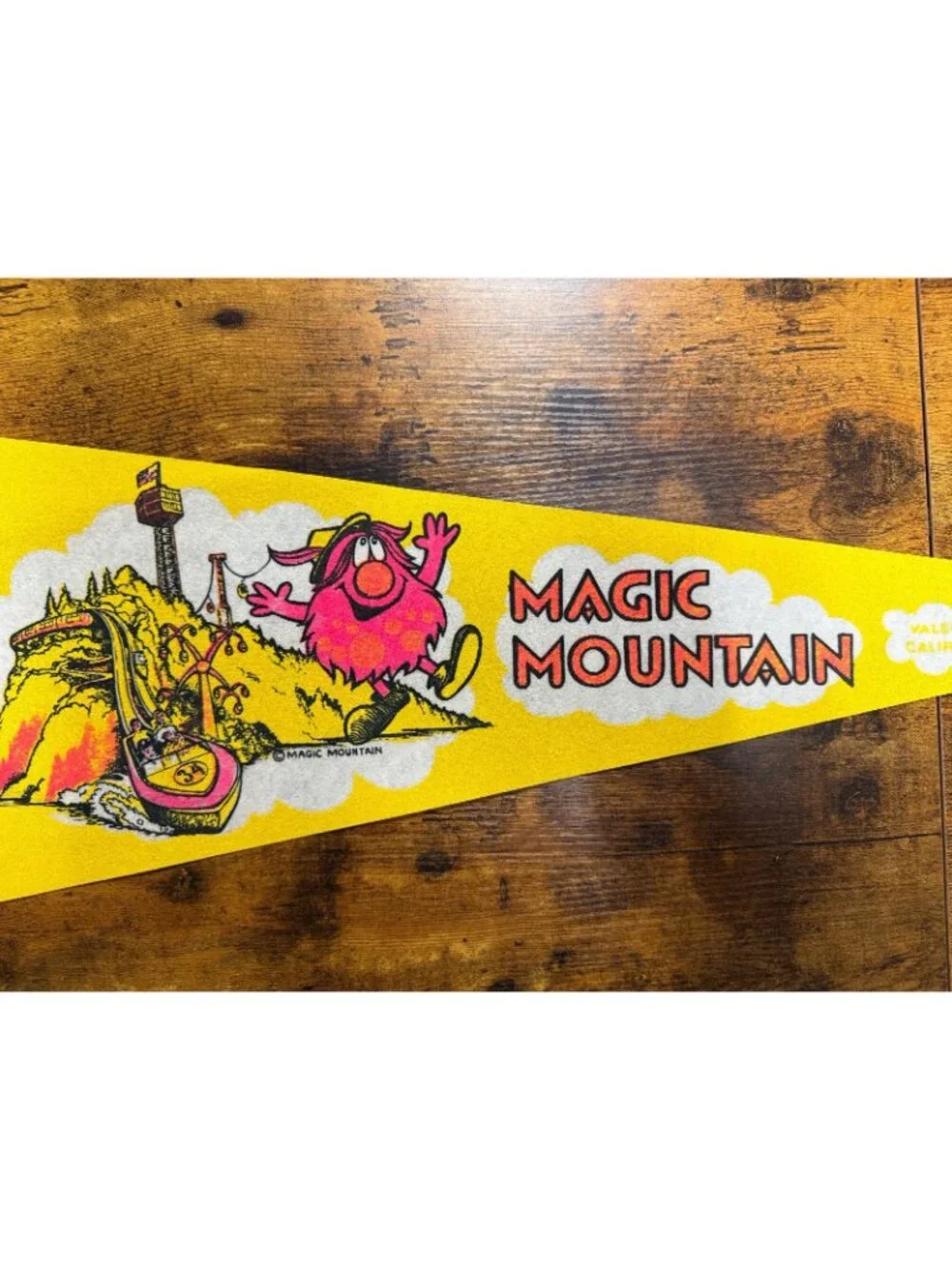 Vintage Magic Mountain Valencia, California pennant